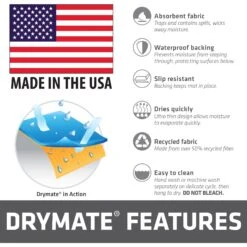 Drymate Absorbent Dog & Cat Bowl Food Mat -Cozy Paws 222016 PT5. AC SS1800 V1690487430