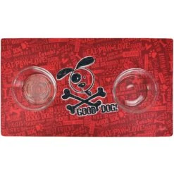 Drymate Red Good Dog Cross Bones Dog Bowl Place Mat -Cozy Paws 222047 PT2. AC SS1800 V1651156333