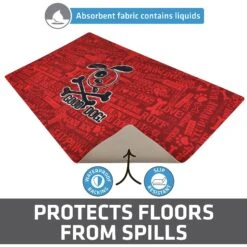 Drymate Red Good Dog Cross Bones Dog Bowl Place Mat -Cozy Paws 222047 PT3. AC SS1800 V1651156017