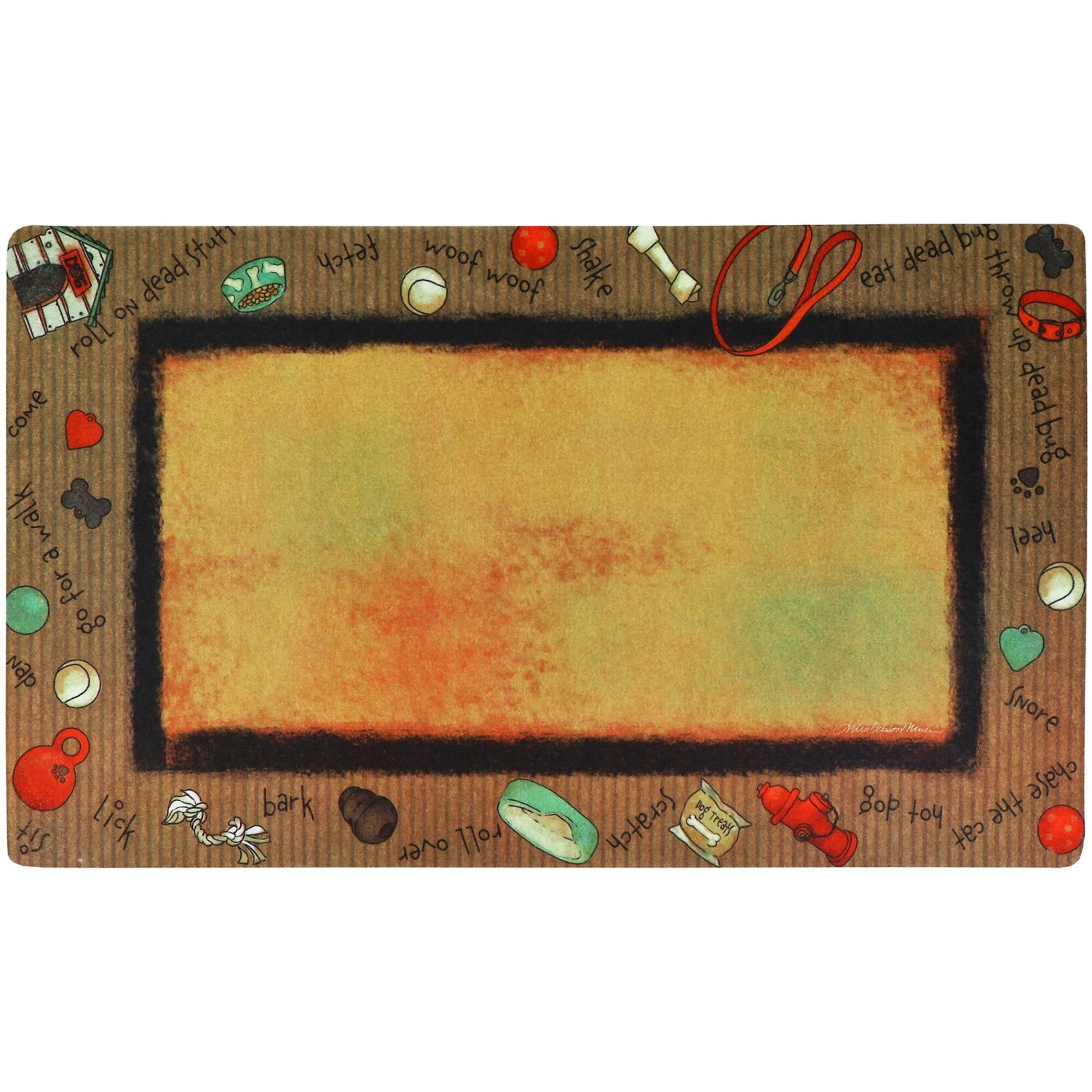 Drymate Bow Wow Border Dog Bowl Place Mat 3 Drymate Bow Wow Border Dog Bowl Place Mat