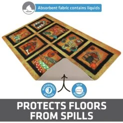 Drymate Bow Wow Squares Dog Bowl Place Mat -Cozy Paws 222052 PT3. AC SS1800 V1651205515