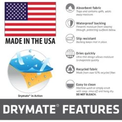 Drymate Red Border Red Dog House Dog Bowl Place Mat -Cozy Paws 222059 PT6. AC SS1800 V1650996388