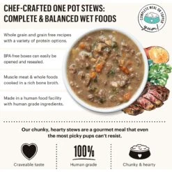 The Honest Kitchen One Pot Stews Roasted Beef Stew Wet Dog Food -Cozy Paws 222793 PT5. AC SS1800 V1659908971