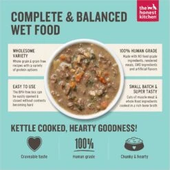 The Honest Kitchen One Pot Stew Simmered Salmon & Chicken Stew Wet Dog Food, 10.5-oz, Case Of 6 -Cozy Paws 222795 PT5. AC SS1800 V1613203001
