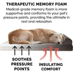 FurHaven Faux Fleece Memory Top Bolster Dog Bed With Removable Cover -Cozy Paws 222956 PT6. AC SS1800 V1606785432