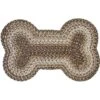 Homespice Bone Shaped Ultra Durable Braided Dog & Cat Placemat
