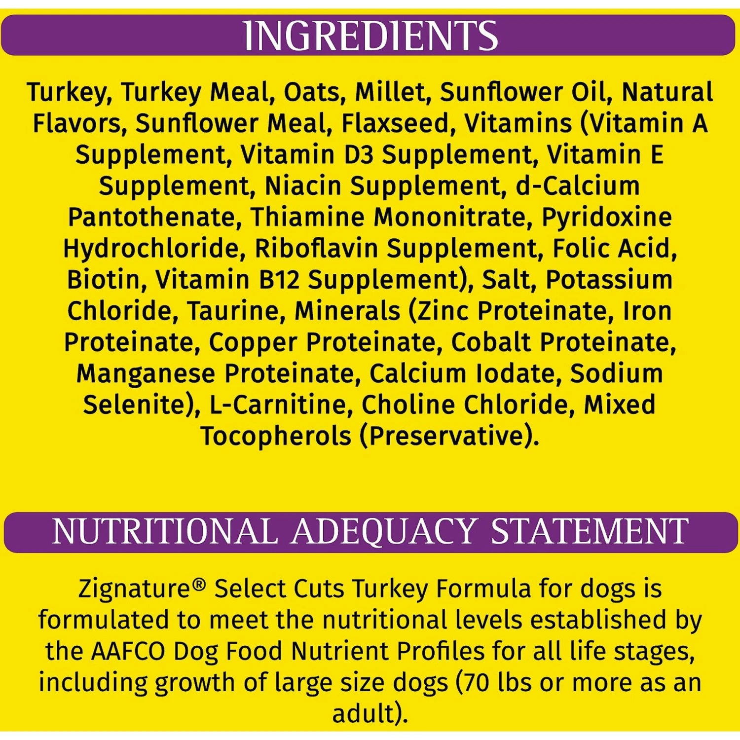 Zignature Select Cuts Turkey Formula Dry Dog Food 7 Zignature Select Cuts Turkey Formula Dry Dog Food - Image 5