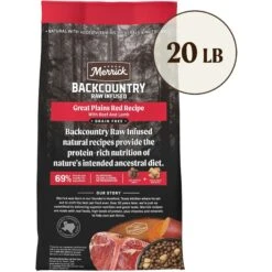 Merrick Backcountry Raw Infused Grain-Free Great Plains Red Recipe Freeze-Dried Dog Food -Cozy Paws 227195 PT2. AC SS1800 V1679596273