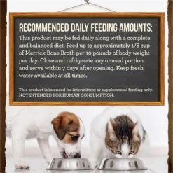 Merrick Turkey Bone Broth Grain-Free Wet Dog Food Topper -Cozy Paws 227237 PT8. AC SS1800 V1668810016