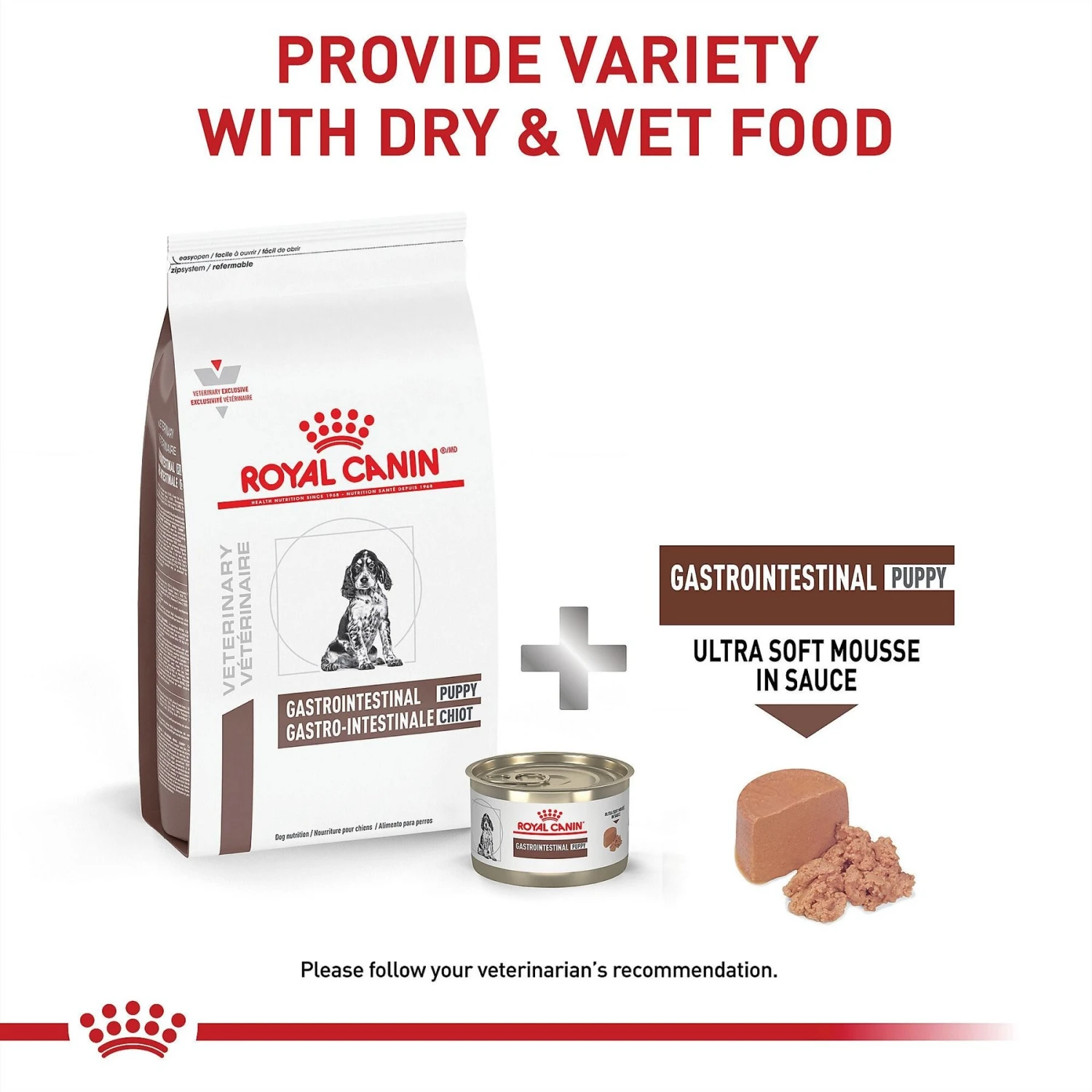 Royal Canin Veterinary Diet Puppy Gastrointestinal Ultra Soft Mousse In Sauce Canned Dog Food 6 Royal Canin Veterinary Diet Puppy Gastrointestinal Ultra Soft Mousse In Sauce Canned Dog Food - Image 4