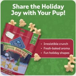 Blue Buffalo Holiday Santa Snacks Oatmeal & Cinnamon Crunchy Dog Treats, 11-oz Bag -Cozy Paws 230641 PT3. AC SS1800 V1695054202