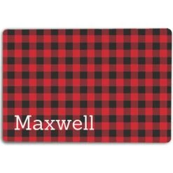 904 Custom Buffalo Check Personalized Dog & Cat Placemat