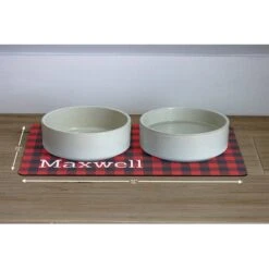 904 Custom Buffalo Check Personalized Dog & Cat Placemat -Cozy Paws 230920 PT2. AC SS1800 V1636415494