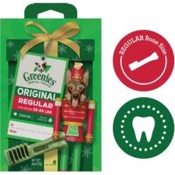 Greenies Original Regular Holiday Dental Dog Treats, 6 Count -Cozy Paws 231258 PT2. AC SS1800 V1593791177