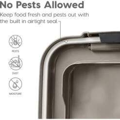 IRIS USA 3-Piece WeatherPro Airtight Stackable Dog, Cat & Bird Food Storage Container Combo With Scoop & Treat Box -Cozy Paws 231627 PT4. AC SS1800 V1586959419