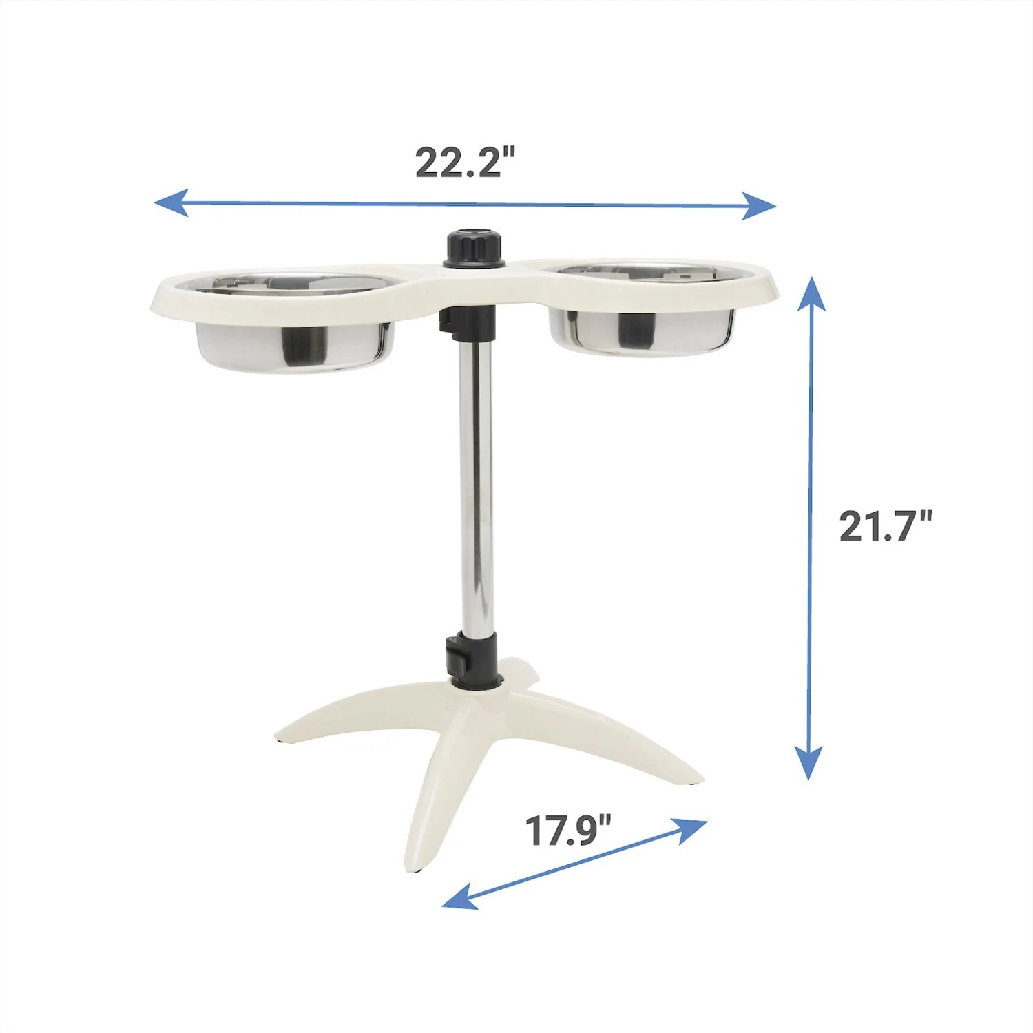 Frisco Adjustable Stainless Steel Double Elevated Dog Bowls 8 Frisco Adjustable Stainless Steel Double Elevated Dog Bowls - Image 6