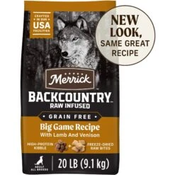 Merrick Backcountry Raw Infused Grain-Free Big Game Recipe Freeze-Dried Dog Food