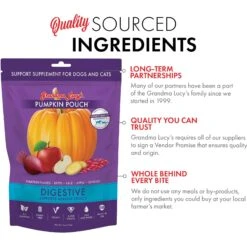 Grandma Lucy's Pumpkin Pouch Digestive Freeze-Dried Dog & Cat Food Topper, 6-oz Bag -Cozy Paws 234284 PT3. AC SS1800 V1676647250