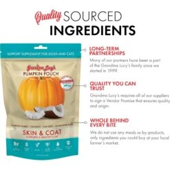 Grandma Lucy's Pumpkin Pouch Skin & Coat Freeze-Dried Dog & Cat Food Topper, 6-oz Bag -Cozy Paws 234290 PT3. AC SS1800 V1676648054