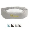 Majestic Pet Velvet Sherpa Personalized Bagel Cat & Dog Bed -Cozy Paws 234715 MAIN. AC SS1800 V1619448775