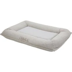 Frisco Orthopedic Personalized Bolster Dog Bed W/Removable Cover, Light Gray -Cozy Paws 234952 PT3. AC SS1800 V1600207355