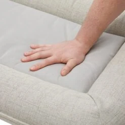 Frisco Orthopedic Personalized Bolster Dog Bed W/Removable Cover, Light Gray -Cozy Paws 234952 PT6. AC SS1800 V1604532413