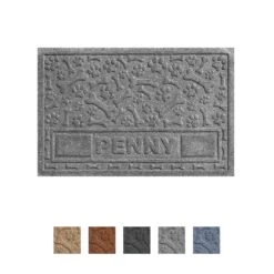 Bungalow Flooring Waterhog Paws & Bones Personalized Dog Placemat