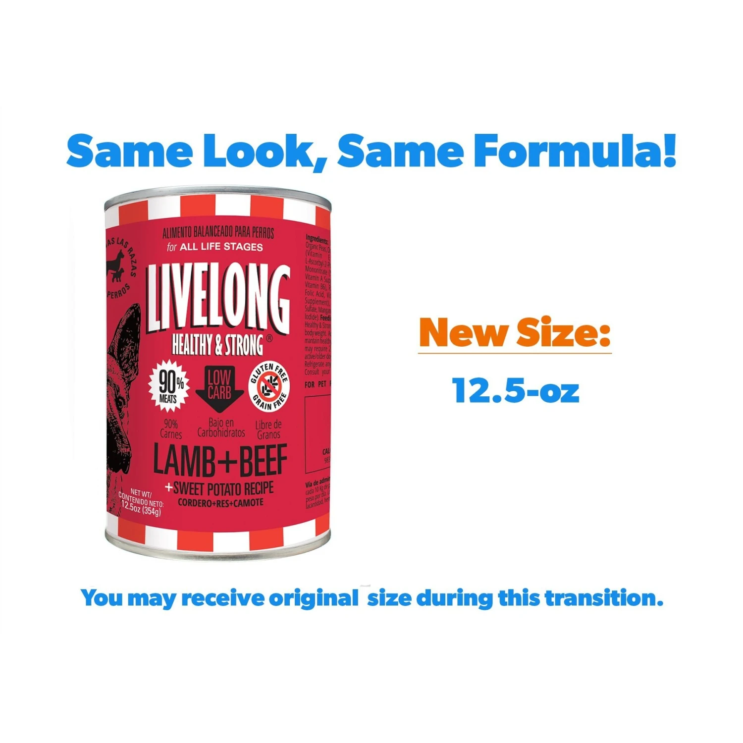 Livelong Healthy & Strong Lamb, Beef & Sweet Potato Recipe Wet Dog Food, 12.5-oz Can, Case Of 12 4 Livelong Healthy & Strong Lamb, Beef & Sweet Potato Recipe Wet Dog Food, 12.5-oz Can, Case Of 12 - Image 2
