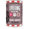 Livelong Healthy & Strong Bison/Buffalo & Sweet Potato Recipe Wet Dog Food, 12.8-oz Can, Case Of 12 -Cozy Paws 235068 MAIN. AC SS1800 V1589818270