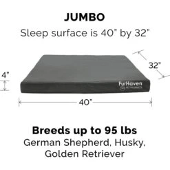 FurHaven Deluxe Oxford Orthopedic Indoor/Outdoor Dog & Cat Bed With Removable Cover -Cozy Paws 238773 PT4. AC SS1800 V1667228151