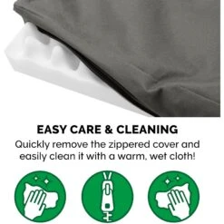 FurHaven Deluxe Oxford Orthopedic Indoor/Outdoor Dog & Cat Bed With Removable Cover -Cozy Paws 238773 PT7. AC SS1800 V1606391225