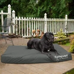 FurHaven Deluxe Oxford Memory Foam Indoor/Outdoor Dog & Cat Bed With Removable Cover