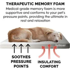 FurHaven Deluxe Oxford Memory Foam Indoor/Outdoor Dog & Cat Bed With Removable Cover -Cozy Paws 238798 PT6. AC SS1800 V1606357015
