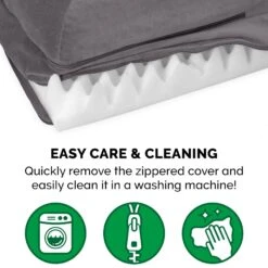 FurHaven Plush Deluxe Chaise Orthopedic Cat & Dog Bed With Removable Cover -Cozy Paws 242784 PT8. AC SS1800 V1703799944