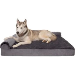 FurHaven Plush Deluxe Chaise Memory Top Cat & Dog Bed With Removable Cover -Cozy Paws 242789 PT3. AC SS1800 V1703800309
