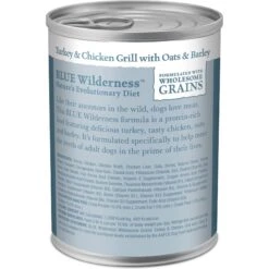 Blue Buffalo Wilderness Turkey & Chicken Grill With Oats & Barley Adult Wet Dog Food -Cozy Paws 242857 PT1. AC SS1800 V1628002629