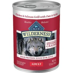 Blue Buffalo Wilderness Salmon & Chicken Grill With Oats & Barley Adult Wet Dog Food -Cozy Paws 242859 PT1. AC SS1800 V1628002641