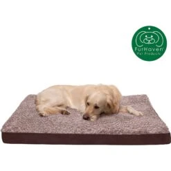 FurHaven Faux Fur & Suede Deluxe Cooling Gel Dog & Cat Mattress -Cozy Paws 244356 PT3. AC SS1800 V1602838287