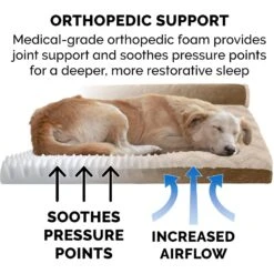 FurHaven Wave Fur & Velvet Orthopedic Deluxe Chaise Dog & Cat Bed -Cozy Paws 244378 PT6. AC SS1800 V1611070475