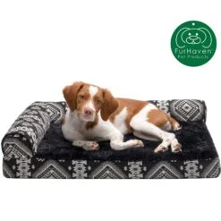 FurHaven Southwest Kilim Memory Foam Deluxe Chaise Dog & Cat Bed -Cozy Paws 244401 PT3. AC SS1800 V1606383719