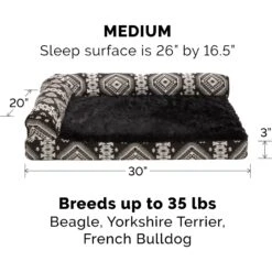 FurHaven Southwest Kilim Memory Foam Deluxe Chaise Dog & Cat Bed -Cozy Paws 244401 PT4. AC SS1800 V1667227141