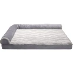 FurHaven Wave Fur & Velvet Cooling Gel Deluxe Chaise Dog & Cat Bed -Cozy Paws 244465 PT2. AC SS1800 V1601606162