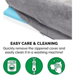 FurHaven Wave Fur & Velvet Cooling Gel Deluxe Chaise Dog & Cat Bed -Cozy Paws 244465 PT7. AC SS1800 V1601622954