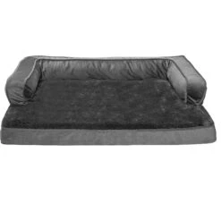 FurHaven Plush & Velvet Cooling Gel Comfy Couch Dog & Cat Bed -Cozy Paws 244481 PT2. AC SS1800 V1602299761