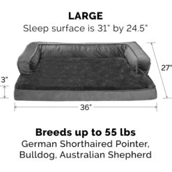 FurHaven Plush & Velvet Cooling Gel Comfy Couch Dog & Cat Bed -Cozy Paws 244481 PT4. AC SS1800 V1669412616