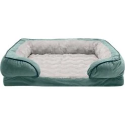 FurHaven Velvet Waves Perfect Comfort Orthopedic Sofa Cat & Dog Bed -Cozy Paws 244630 PT3. AC SS1800 V1669921811