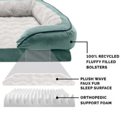 FurHaven Velvet Waves Perfect Comfort Orthopedic Sofa Cat & Dog Bed -Cozy Paws 244630 PT5. AC SS1800 V1669921807