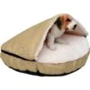 HappyCare Textiles Durable Oxford To Sherpa Pet Cave Covered Cat & Dog Bed With Removable Cover -Cozy Paws 245752 MAIN. AC SS1800 V1596053786