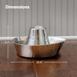 PetSafe Seaside Stainless Steel Cat Water Fountain, 60-oz -Cozy Paws 247079 PT2. AC SS1800 V1663967510