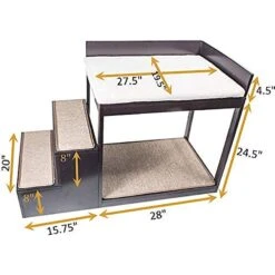 Penn-Plax Buddy Bunk Cat & Dog Bed & Step Set -Cozy Paws 249625 PT3. AC SS1800 V1644254014